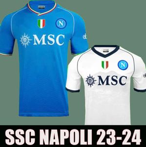 23 24 Maglia Napoli Futbol Formaları 2023 2024 Futbol Kitleri Napoli Evde Futbol Gömlek Noel Günü Cadılar Bayramı Özel Fouth Maradona OSIMHEN AGUISSA SSC