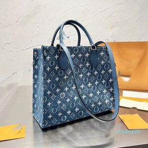 Sacos jeans crossbody senhoras laterais em relevo flores com saco de pó original bolsas de designer bolsas multifunciton bolsa de ombro feminina