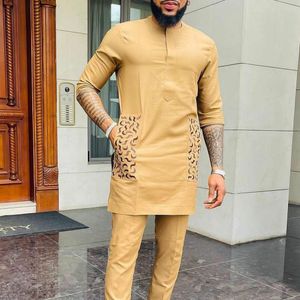 Fatos de treino masculinos com estampa de verão Ternos masculinos de 2 peças Dashiki Traje africano Roupas tradicionais do Ramadã Roupas estilo étnico africano Casual M-4XL 230713