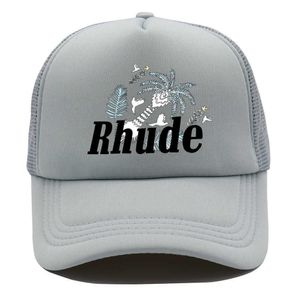 Rhude Green Mesh Patchwork Baseball Designer Rhude Cap Men Kvinnor Broderi Unisex Rhude Collections Casual Truck Hat Justerbar Bonnet Rhude Hat Brand 841