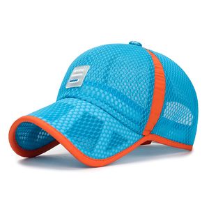 Summer Middle and Large Children Hollow Brim Full Net Breathable Net Cap Outdoor Summer Camp Student Sun Protection Baseball Cap