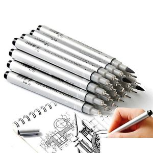 Markers Superior Waterproof Needle Pen Cartoon Design Sketch Marker Pigma Micron Liner Brushes Hook Line For Ding Art Supplies 21022 Dhwkj