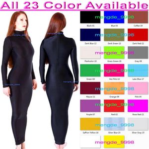 Sexy Mulheres Vestidos de Festa Trajes Trajes Zíper 23 Cores Lycra Spandex Vestido Envoltório Feminino Saias Longas Halloween Fancy Cosplay C2583