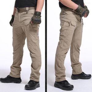 Men's Pants Military Urban Tactical Combat Multi-Pocket Waterproof Casual Training Overalls Walking Clothing