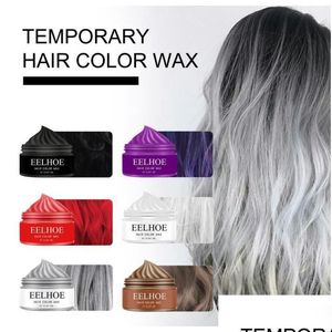 Cores de cabelo 6 cor temporária instantânea cera lavável tintura creme natural para festa de halloween cosplay clube mulheres e homens drop delivery pr dhgxc