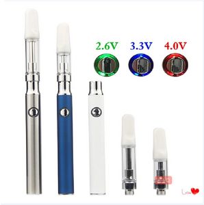 1 PZ Penna Vape usa e getta Kit di sigarette ricaricabili E 0,5 ml 1,0 ml Caricatore USB Bobina di ceramica Cartuccia di vetro vuota Bocchino Vapes