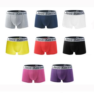 Cuecas masculinas cuecas de algodão puro cor sólida Cxck respirável cintura média Boxer Shorts 3D Bolso 230714