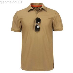 Мужские футболки Мужские футболка с коротким рукавом с коротким рукавом летняя дышащая военная одежда.