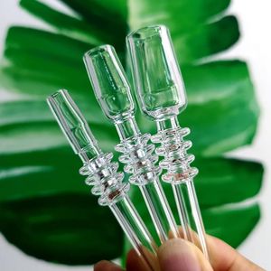 In Stock Quartz Tip Quartz Nail Smoking Accessories 10mm 14mm 19mm Joint Male Mini Nectar Collector Kits Straw Tube Tips For Water Pipe Bongs