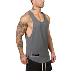 Men's Tank Tops Arrival Summer Fitness Gym Sports Bodybuilding Workout Weight Lifting Mens Breathable Casual O-neck Printed Vest