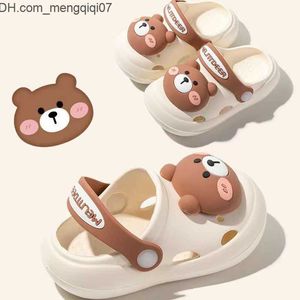 Slipper Slipper Summer New Children's Shoes Cold Slippers Indoor Non slip Soft Comfortable Cute Baby Hole Shoes Boys and Girls Family Slippers Z230714