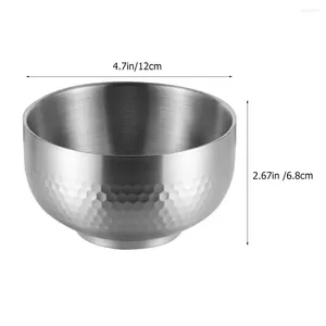 Dinnerware Sets 3 Pcs Cooking Bowl Soup Bowls Stainless Steel Asian Japanese Ramen Non-slip Small Serving