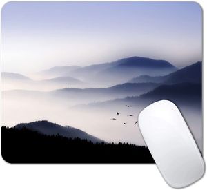 Ink Mountain Rectangle Mouse Pad Mat for Office Computers Laptop Men Anpassade Designs Vattentät icke-halkgummibas Musepad