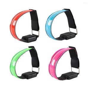 Knäskydd ledde lätt armband hög synlighet växel USB laddningsbar säkerhet rem armband armband för promenader nattsport jogging män