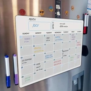 3 łatwe do usuwania cotygodniowego harmonogramu, suche kalendarz kalendarza mobilna kreatywna lodówka tablica komunikatów