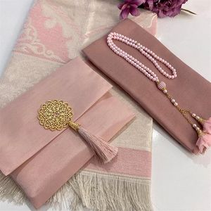 Pcs Conjunto Islâmico Veludo Yaseen Favores Contas de Oração Tasbih Alcorão Árabe Alcorão Casamento Muçulmano Ramadan Eid Presente Sajadah Pano Étnico2322