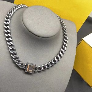 Classic fashion jewelry Bracelet For Men Necklace Designers Jewelry Women Charm Bangle Trend Chains High Quality Gift Letter F Pendant BOX