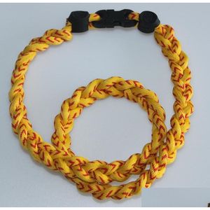 Titan Sportzubehör Baseball Softball für Kinder Art Braid Rope Twist Ropes Weiß mit rotem Stich Germanium Tornado geflochten Dro Dhdk1