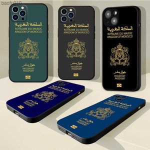 Marocko Passport Phone Case 14 11 12 Pro 8 7 14 Plus 2020 X Pro 14 Max 13 Mini XR XS Soft iPhone 14 Pro Telefonomslag L230619