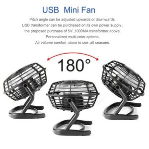 Electric Fans Portable 4 inch USB Mini Fan DC 5V Small Desk Fan 4 Blades Cooler Cooling Fan Mini Super Mute Silent Fans For PC/Laptop/Notebook