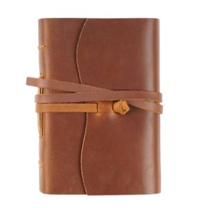 Notepads Handmade Leather Journal 100X155mm Bound Daily Writing Notebook Journals To Write In For Travel Diary 230713