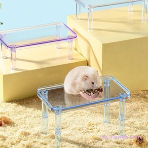 Cat Toys Hamster Platform Pet Small Animal Plastic Stand Spela klättring för dvärg Kaniner Food Bowl Storage 230713