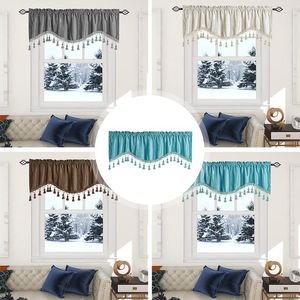 Curtain European Style Lace Valance Velvet Scalloped Short Bedroom Living Room Decor Windows Swag Drapes