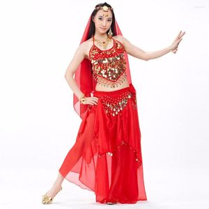 Костюм сцены костюма для живота 2 штука (юбка для бюстгальтера) костюмы Flamenco 13 Колора