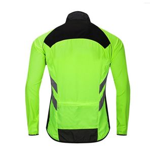 Yarış ceketleri yüksek görünürlük bisiklet rüzgar paltoları çalışıyor Ceket hafif bisiklet rüzgar kırıcı hızlı kuru ceket