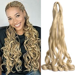 french curly braiding hair 22 inch Loose Wave Bouncy Braiding Hair extensions 75g/Pack Synthetic Hair Extensions LS04