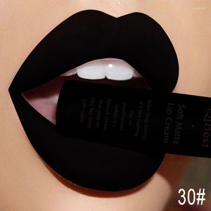 Lip Gloss QI Waterproof Nude Matte Liquid Lipstick Long Lasting Lipgloss Glace Black Tint