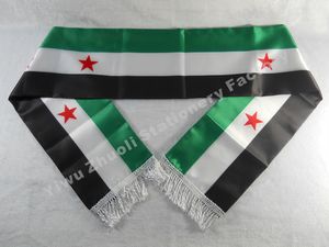 Баннерные флаги заводской запасной шарф печать атласный шарф Syria Flag 120x12 см. Шарфы 230714