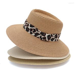 Wide Brim Hats 2023 Spring Summer Simple Outdoor Beach Hat Female Casual Fashion Panama Women Flat Bowknot Straw Cap Girl Sun