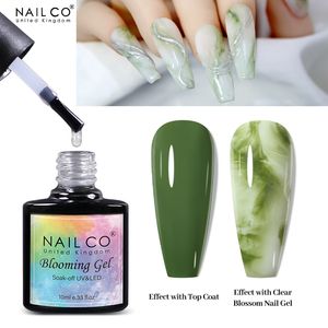 Unhas Gel NailCO 10ml Blooming Soak Off Flor UV Verniz Aquarela Verniz Flor Arte Transparente Efeito Manicure Cola 230714