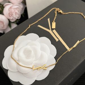 Brand Letter Necklace New Engagement Love Gift Pendant Long Chain Women Design 18K Gold With Stamp Necklace Luxury Stainless Steel Non fade Jewelry
