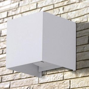 Vägglampa 6W/10W Cube Porch Light Up Down Justerbar minimalistisk hembelysning Modern för El Aisle Living Room Villa Hallvägsbalkong