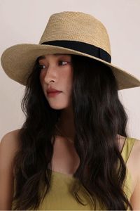 Wide Brim Hats &Dolphin Women Summer Large-brimmed Jazz Hat Sun Hair Band Nature Color Seaside Vacation Sunscreen Beach Panama Cap