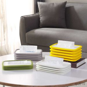 Tissue Boxes Napkins Kitchen Storage Box Paper Handkerchief Boxes Foldable Tissue Canister Holder Box for Home Organization Porte Mouchoir U3485 R230714