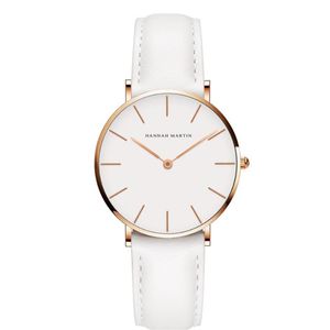 36mm Simple Design Womens Watches exakta kvarts Ladies Watch Bekväm läderrem eller nylonbandstudenter Armswatches263s