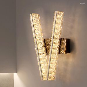 Wall Lamp Luxury Minimalist Crystal Bedroom Bedside Living Room Decoration Staircase Tv Background Indoor Lighting For Home