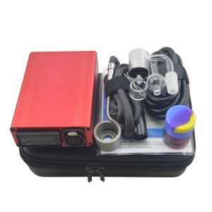 PID Temperaturkontrollbox med 25 mm platt på den nedre spolvärmaren Titanium Quartz D-nail Enail Electric Digital Dab Rig Wax Kit