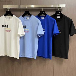 Herr t-shirts bomull t shirt mens skjortor burb runda nacken topp män kvinnor lös tröja tb brev tryckning kort ärm tshirt casual 5xl