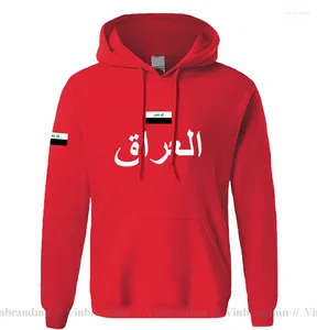 Männer Hoodies Republik Irak Irakische Männer Sweatshirt Sweat Hip Hop Streetwear Trainingsanzug Nation Fußballer Sporting 2023 IRQ