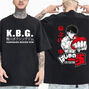 Herren T-Shirts Anime Hajime No Ippo Bedrucktes Hemd Manga Kamogawa Boxen Tops Männer Frauen T-Shirts Klassisches Sweatshirt Sommer-T-Shirt