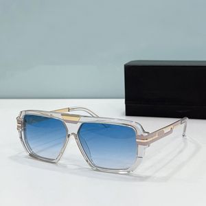 8045 Crystal Bicolour Okulary przeciwsłoneczne Niebieskie gradient męskie Summerna Gafas de sol sonnenbrille uv400 zużycie oka z pudełkiem