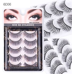 Handmade Reusable Wispy False Eyelashes Extensions Soft Light Thick Natural Long Fake Lashes Extension Full Strip Lashes