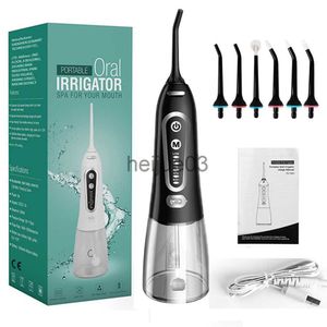 Diş Beyazlatma Oral Irrigator 5 Mod Şarj Edilebilir Taşınabilir Diş Temizleme Cihazı USB Cihaz Jet Su Flosser Irigator Beyaz Diş Bakımı X0714