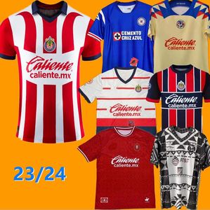 Liga MX Chivas de Guadalajara Soccer Jerseys Tigres Uanl Green Alexis Vega Luis Olivas 23 24 Club America Henry D.Valdes America Mexico Cruz Azul Football Shirts