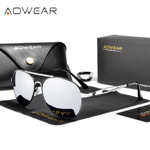 Okulary przeciwsłoneczne Aowear Classic Pilot Mirror Kobiety Polaryzowane Kieliszki Słońca Luksusowe wysokiej jakości Damie Oczanki Gafas de Sol 230714