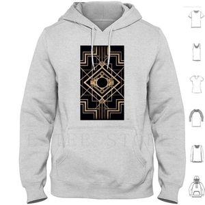 Herr hoodies art deco Vintage 1920 ERA The Great Gatsby Gold Black Mönster Chic Modern Trendy